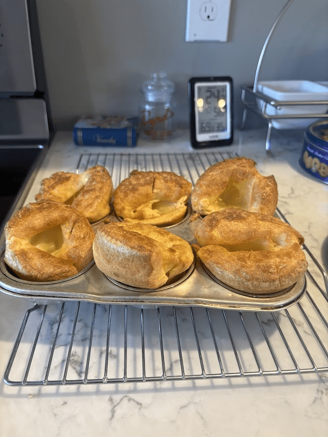 popovers in pan baked nicely
